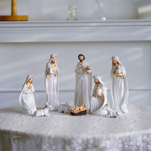 Presépio de Natal Completo Resina Realista Santo Altar